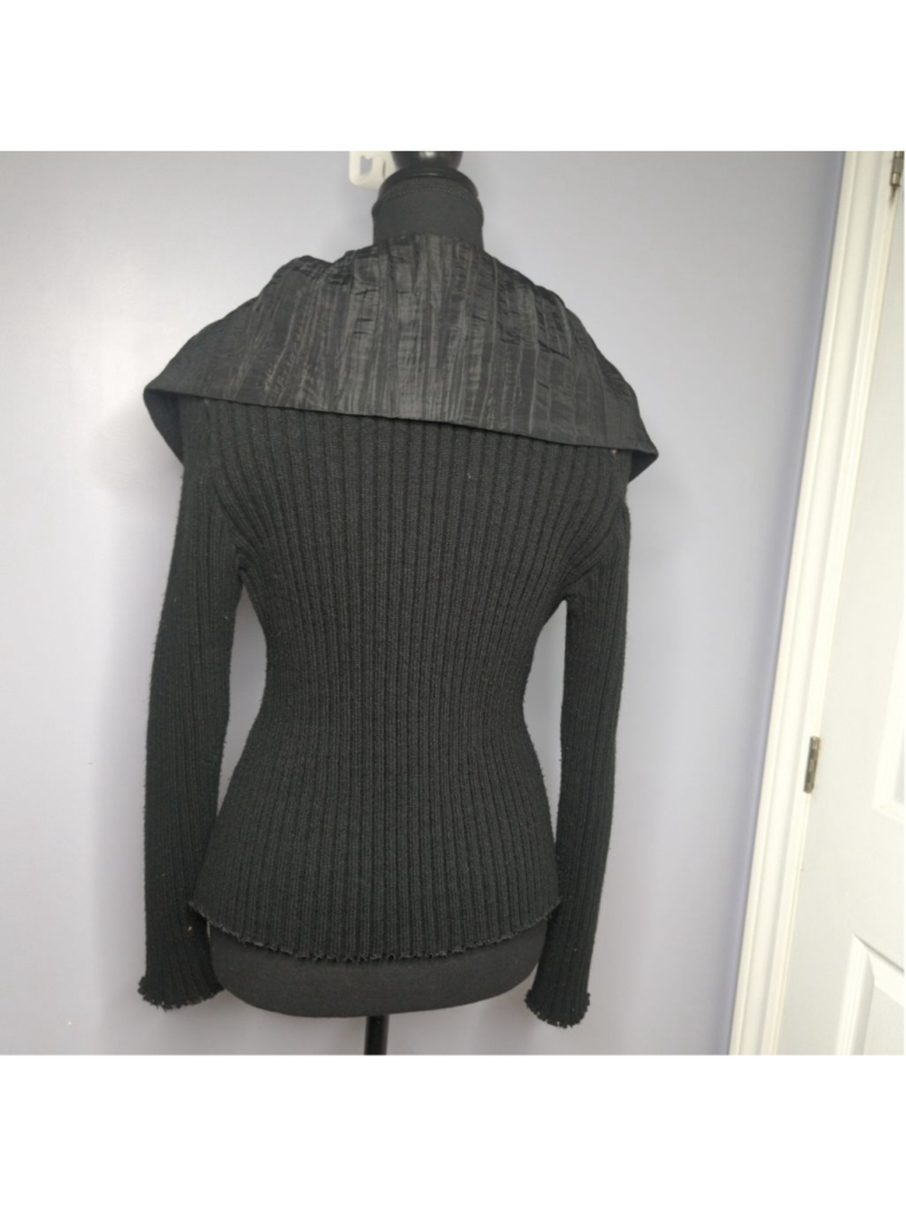 VEX Collection Vintage Mixed Media Tweed Knit Cardigan Jacket - Made in Canada M - Picture 12 of 15